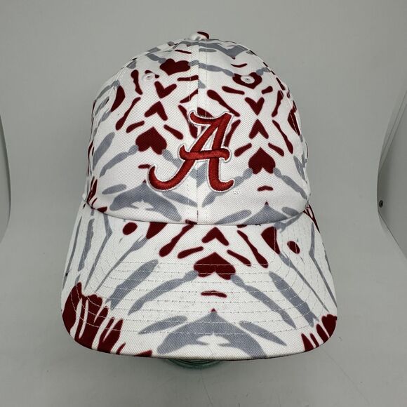Alabama Crimson Tide Hat Cap Strap Back Mens White Red NCAA Heritage86 Nike - Picture 2 of 8